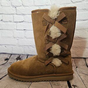 Ugg Koolaburra Bow Tan Suede Winter Boots